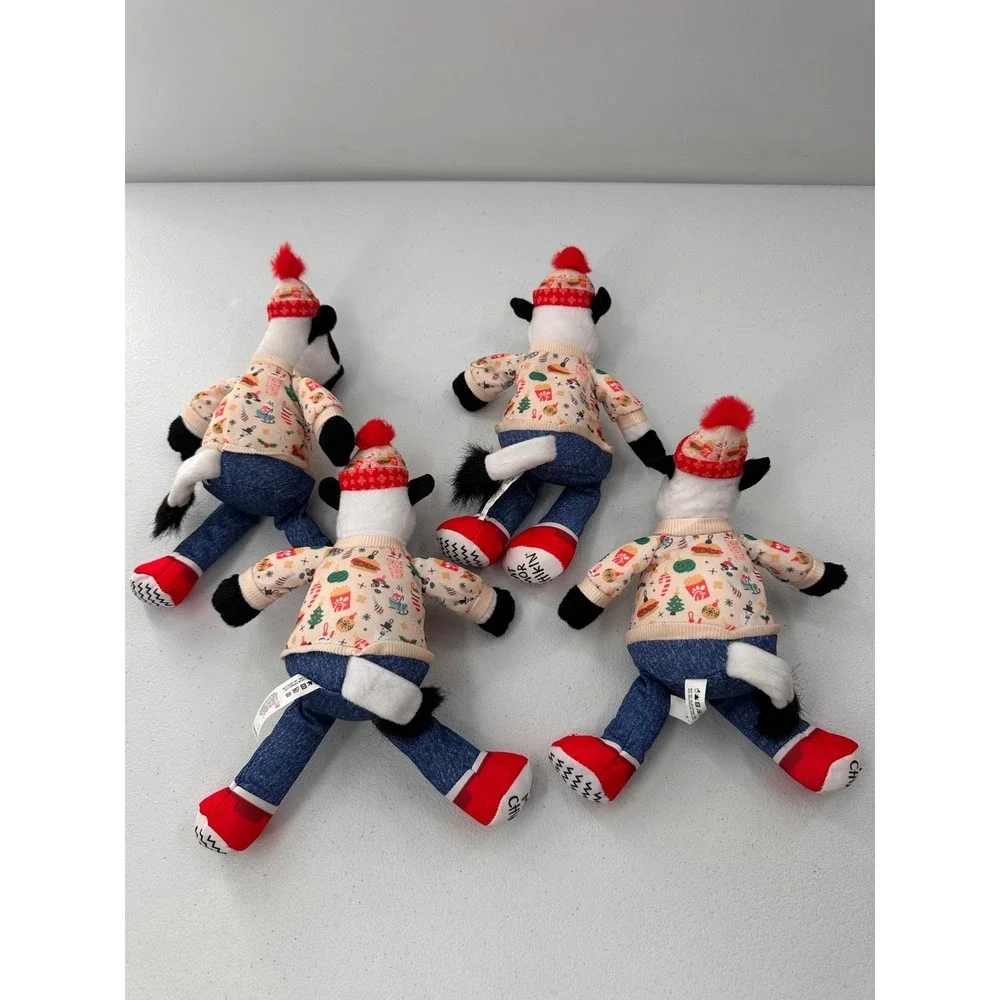 Chick-fil-A Plush Cow Holiday Christmas Sweater Set 4 12in Stuffed Animal Toy